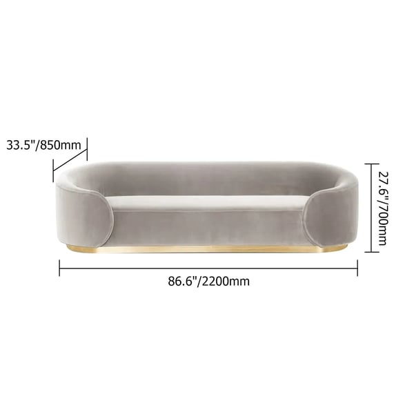 Aanpasbare grootte Moderne ontwerp stijl fluweel sofa set met sectioneel bekleding 5