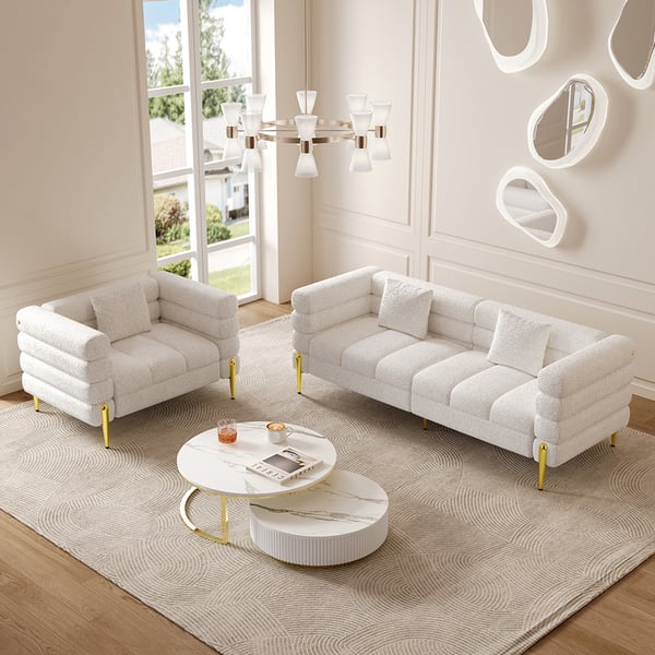 Luxe woonkamer Sofa Set Stof Fluweel Sofas Moderne sectioneel dekbed Divan Recliner 0