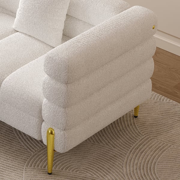 Luxe woonkamer Sofa Set Stof Fluweel Sofas Moderne sectioneel dekbed Divan Recliner 4