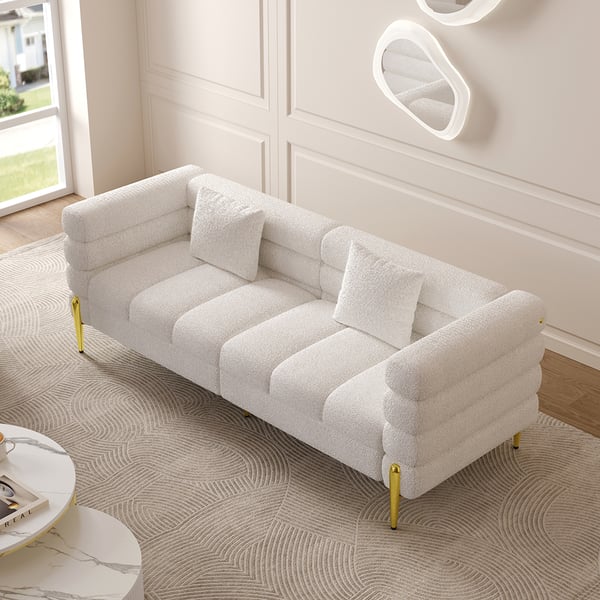 Luxe woonkamer Sofa Set Stof Fluweel Sofas Moderne sectioneel dekbed Divan Recliner 3