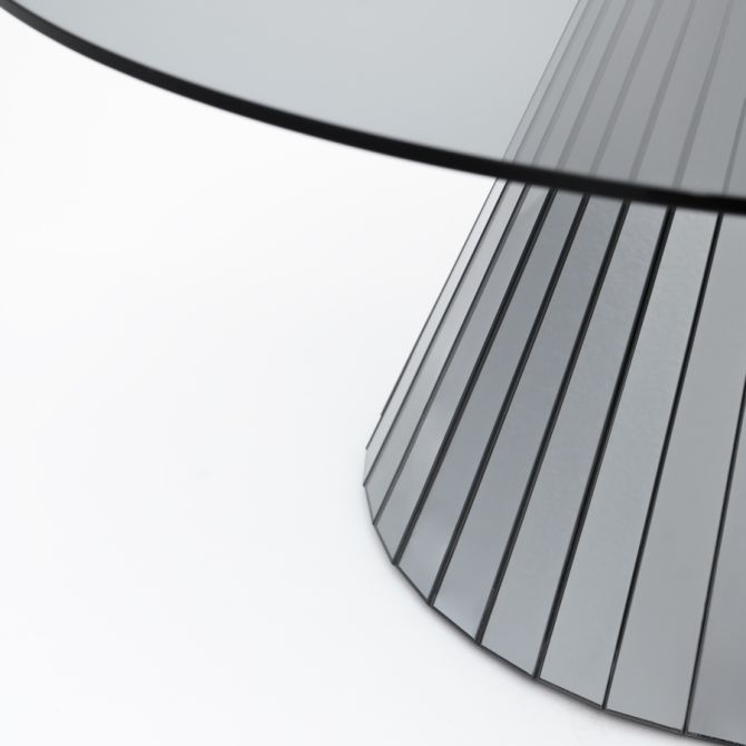 Moderne spiegelvormige glazen koffietafel voor hedendaagse woonkamer 64x64 3