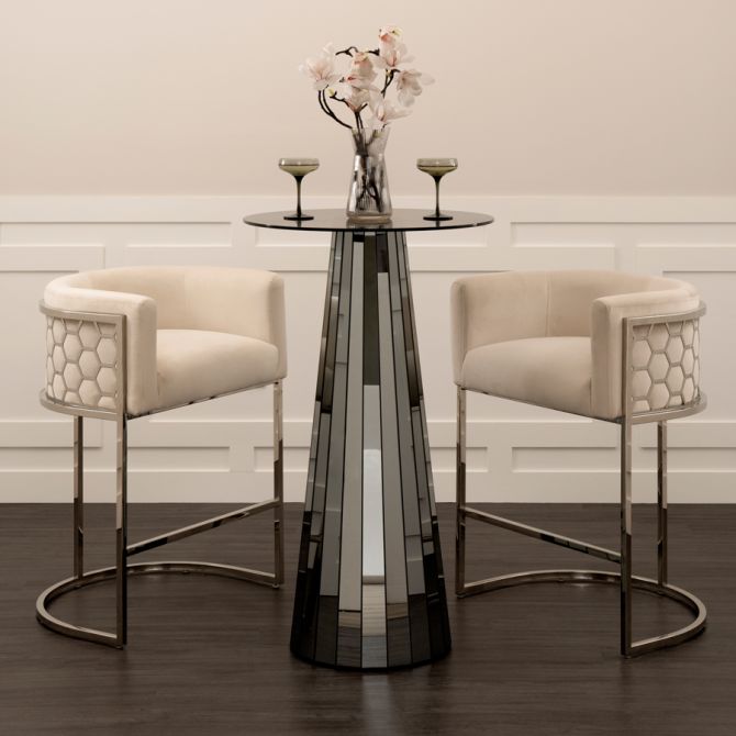Moderne spiegelvormige glazen koffietafel voor hedendaagse woonkamer 64x64 5
