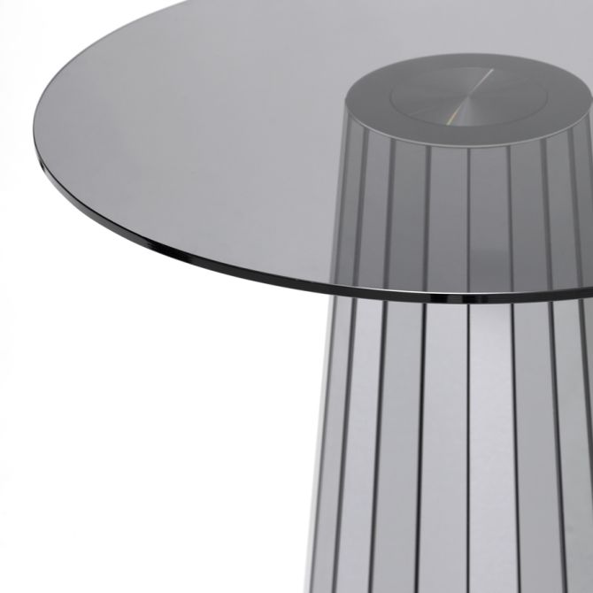 Moderne spiegelvormige glazen koffietafel voor hedendaagse woonkamer 64x64 7