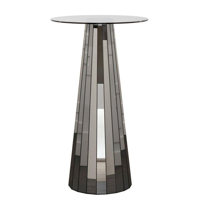 Moderne spiegelvormige glazen koffietafel voor hedendaagse woonkamer 64x64 6