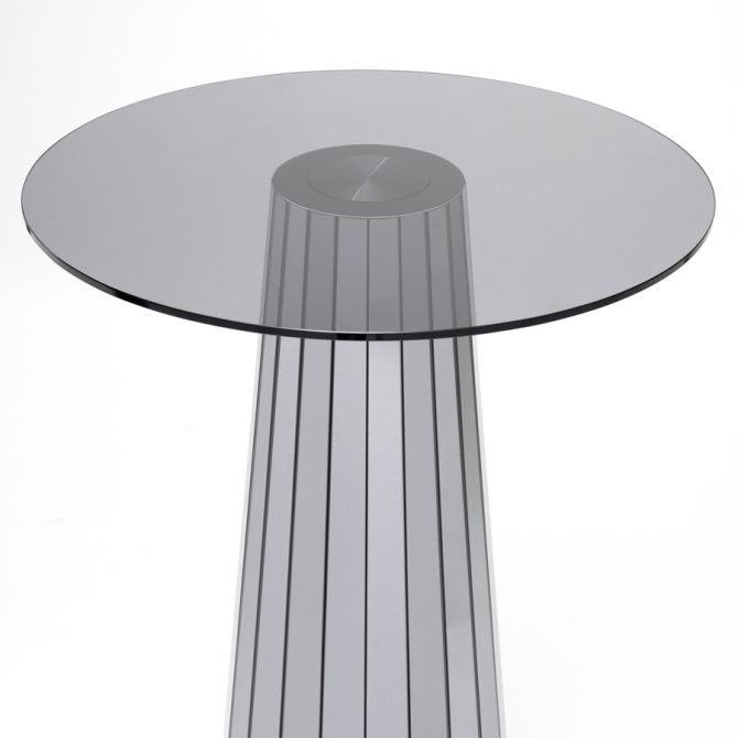 Moderne spiegelvormige glazen koffietafel voor hedendaagse woonkamer 64x64 8