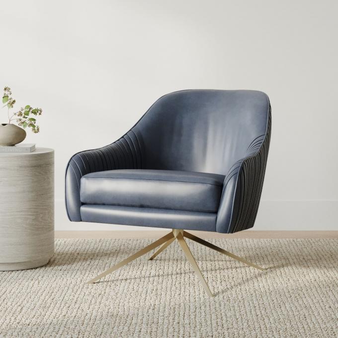 ODM Modern Draaiende Stoel Metalen Basis Voor Office Leisure Living Room 12