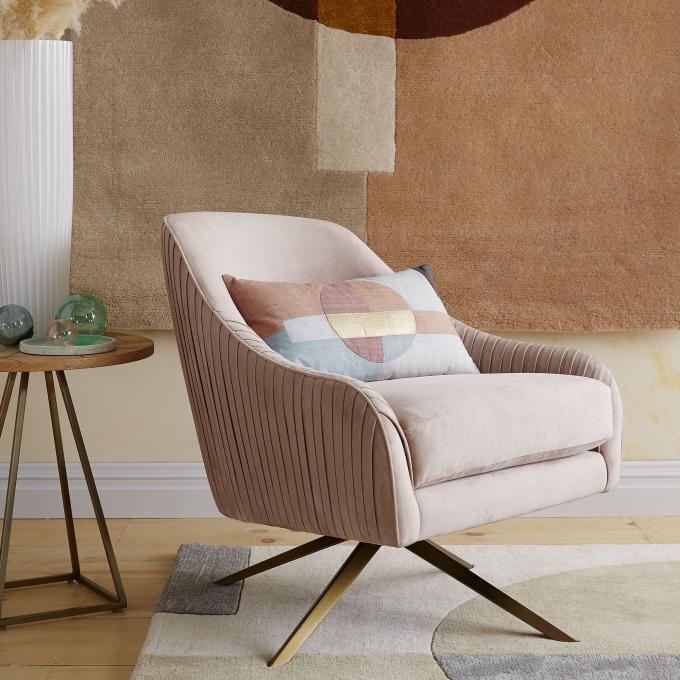 ODM Modern Draaiende Stoel Metalen Basis Voor Office Leisure Living Room 13