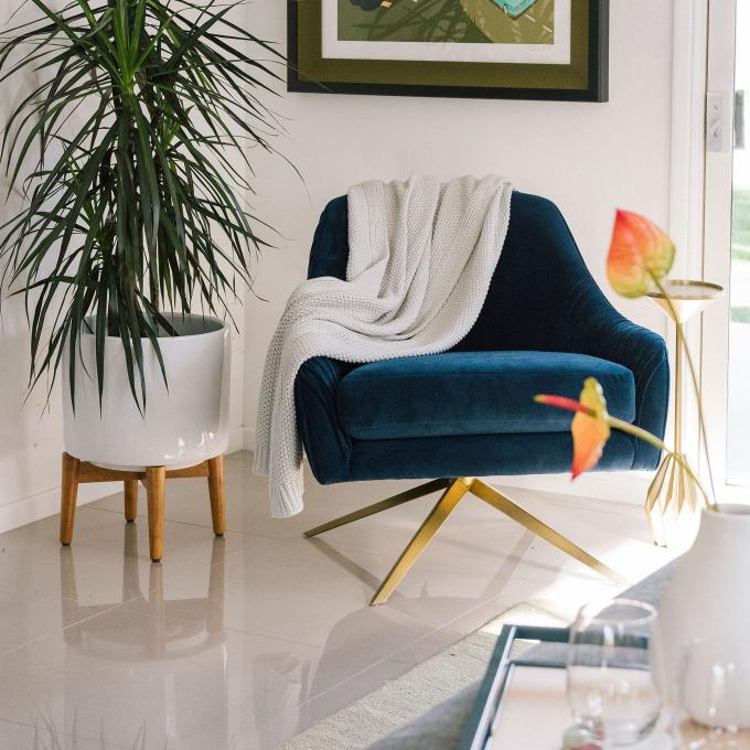 ODM Modern Draaiende Stoel Metalen Basis Voor Office Leisure Living Room 14