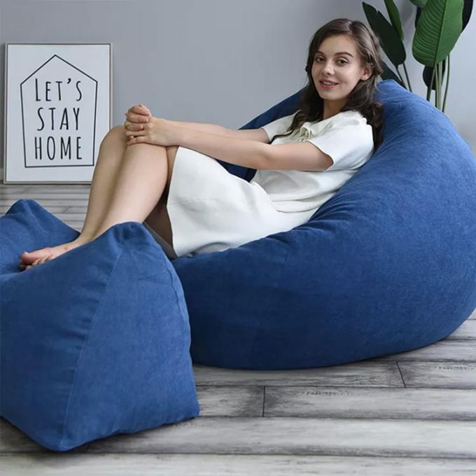 Buiten 7ft Giant Bean Bag Lounge Chair Soft Faux Fur Stof EPS vul 15