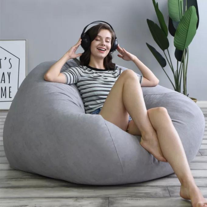 Buiten 7ft Giant Bean Bag Lounge Chair Soft Faux Fur Stof EPS vul 16