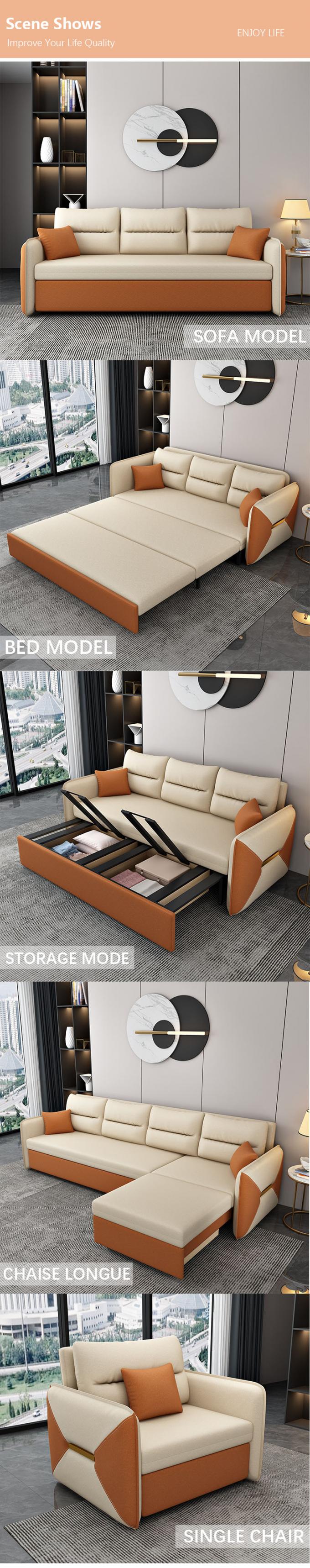 Woonkamermeubilair Convertible sofa Bed Loveseat Slaapstoel Stoffenbedekking 5