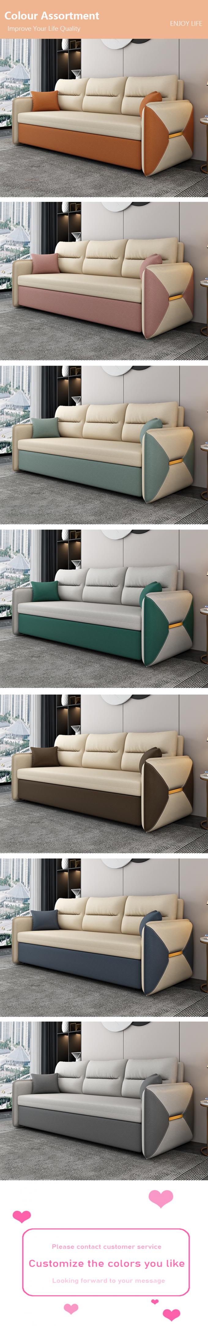 Woonkamermeubilair Convertible sofa Bed Loveseat Slaapstoel Stoffenbedekking 8