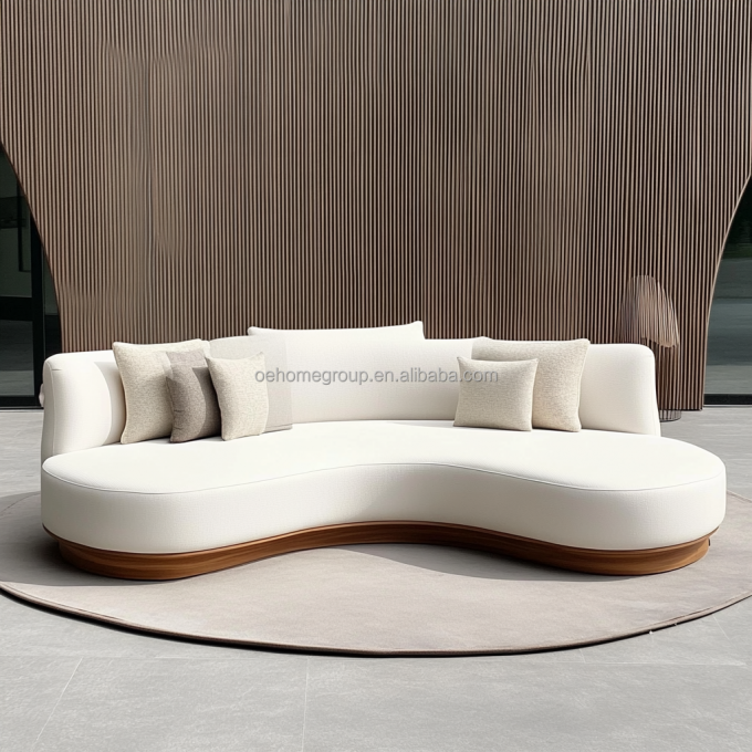 Gekrompen modulair bocle stof decoratie bank gezellige sectioneel vloer hoek bank meubels moderne woonkamer set 2