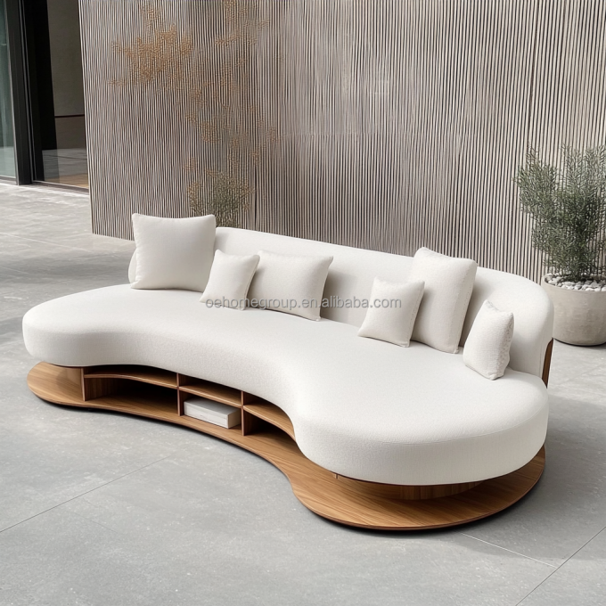 Gekrompen modulair bocle stof decoratie bank gezellige sectioneel vloer hoek bank meubels moderne woonkamer set 3