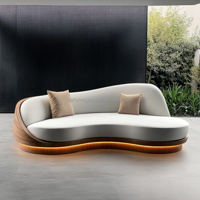 Gekrompen modulair bocle stof decoratie bank gezellige sectioneel vloer hoek bank meubels moderne woonkamer set 4