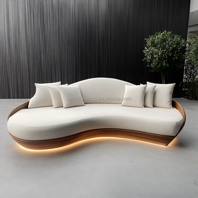 Woonkamermeubelen Nordic Velvet Sofa Lichte Luxe Creatieve Double Seat Sofa Stoel Met Stoffen Bedekkingsmateriaal 6
