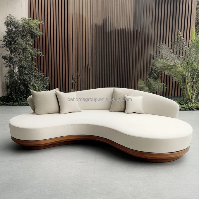 GEEN Opblaasbare Moderne Design Hoekbank Set Met Hoekstijl En Gebogen Modulaire Fluweel Stof 3