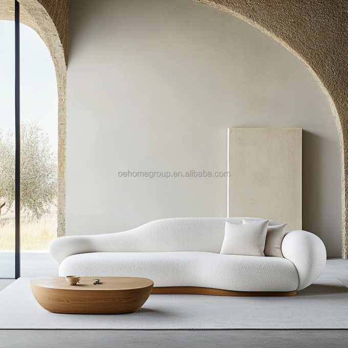 GEEN Opblaasbare Moderne Design Hoekbank Set Met Hoekstijl En Gebogen Modulaire Fluweel Stof 6