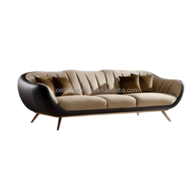 Moderne gepoleerde 2 3 zitplaatsen sofa licht luxe woonkamer lounge loveseat banken lederen bank set meubels 3