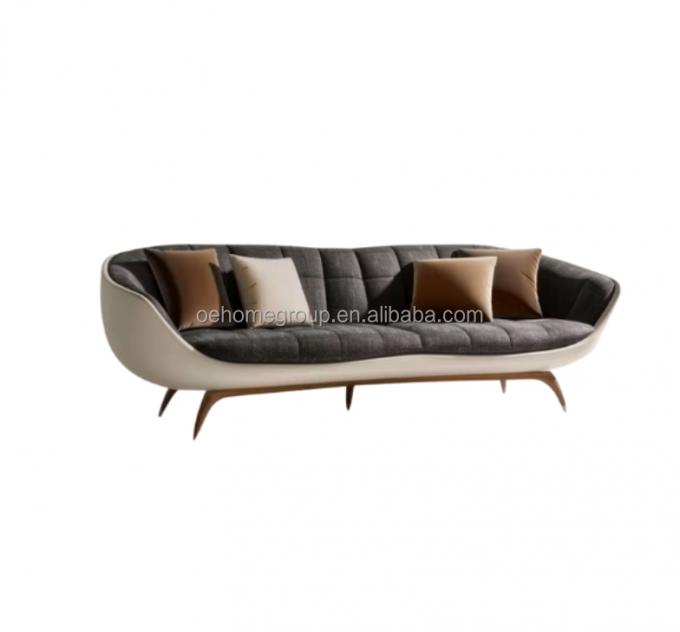 Moderne gepoleerde 2 3 zitplaatsen sofa licht luxe woonkamer lounge loveseat banken lederen bank set meubels 4