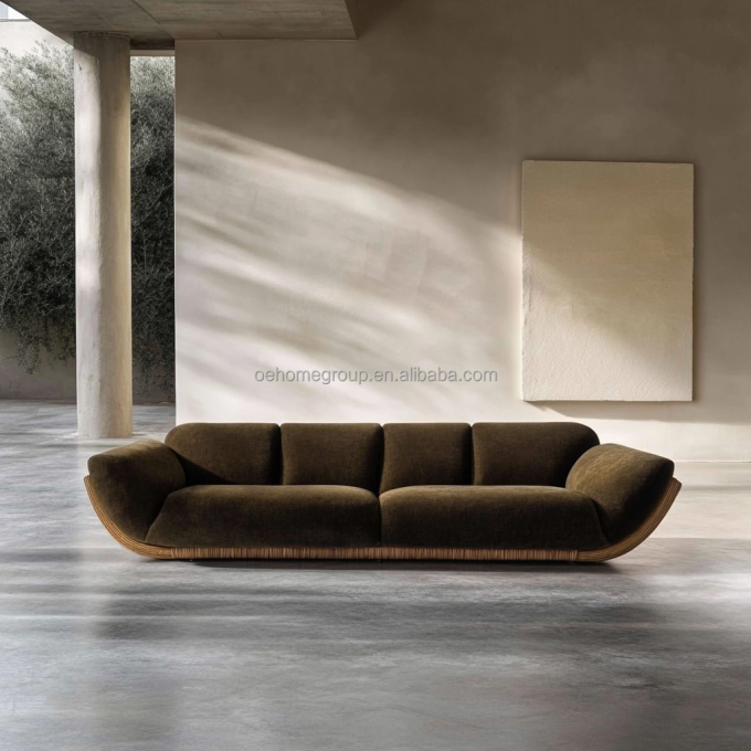 Hoekbank Fluweelstijl Moderne design Huis in U-vorm Hotel Licht Luxe Modulaire combinatie 5