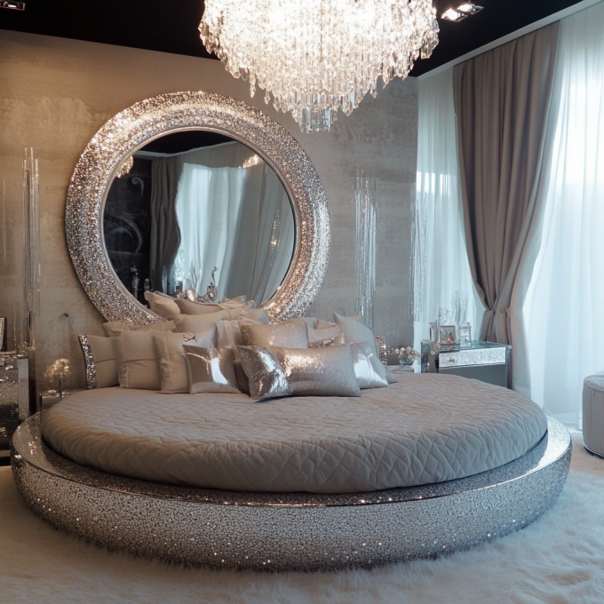 Queen Size Spiegel Modern Stijl Bed Set Moderne Spiegel Slaapkamer Meubels Met Nieuwste Spiegel Design 5