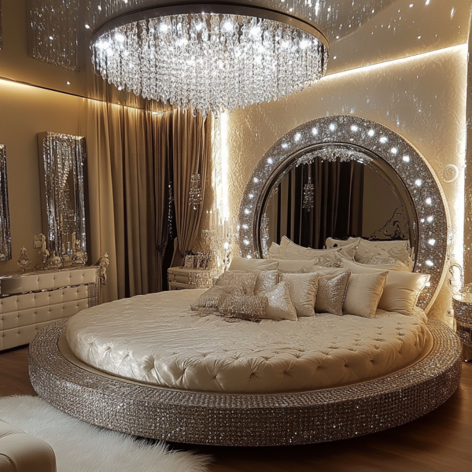 Queen Size Spiegel Modern Stijl Bed Set Moderne Spiegel Slaapkamer Meubels Met Nieuwste Spiegel Design 6
