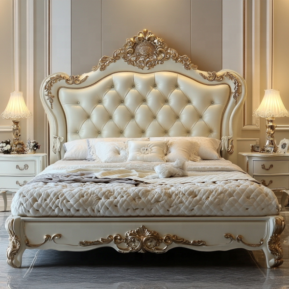 Huis Slaapkamer Meubelen King Size Modern Design Luxe Tweepersoonsbedden met maat 2