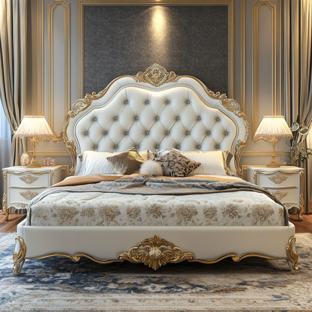 Huis Slaapkamer Meubelen King Size Modern Design Luxe Tweepersoonsbedden met maat 3