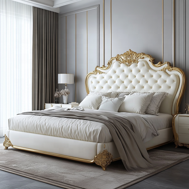 Huis Slaapkamer Meubelen King Size Modern Design Luxe Tweepersoonsbedden met maat 5