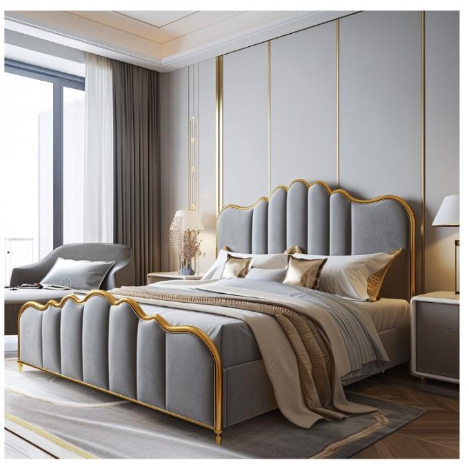 Hall Modern Lederen Meesterbed Tweepersoonsbed Massivhouten Berging Italiaans Lederen Bed Frame Voor Huis Hotel Appartement Meubelen 3