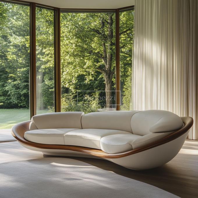 Woonkamer / Thuismeubilair Moderne Modulaire Kantoorbank met Twee Zitplaatsen, Gemaakt van Hout en Leer voor Luxe Woonhuisdecoratie 3