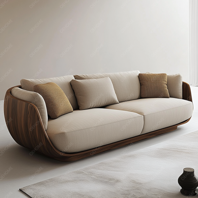 Europese stijl minimalistische woonkamer moderne witte houten been Chesterfield sofa set met aangepaste kleur en luxe ontwerp 8