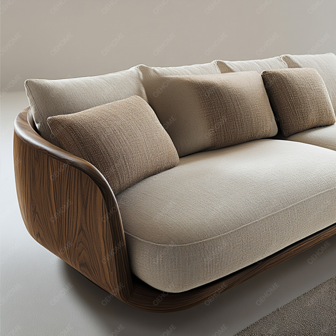 Europese stijl minimalistische woonkamer moderne witte houten been Chesterfield sofa set met aangepaste kleur en luxe ontwerp 9