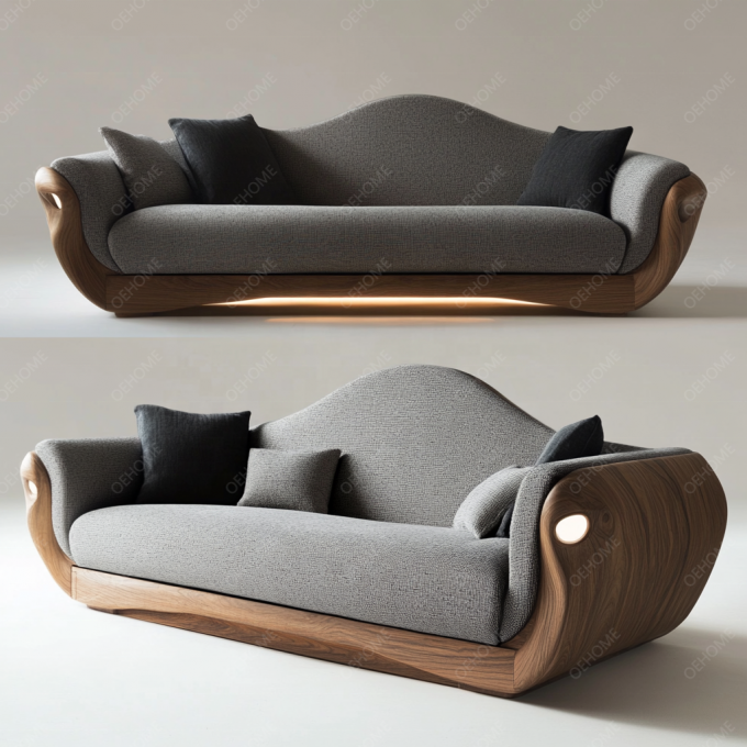 Europese stijl minimalistische woonkamer moderne witte houten been Chesterfield sofa set met aangepaste kleur en luxe ontwerp 11