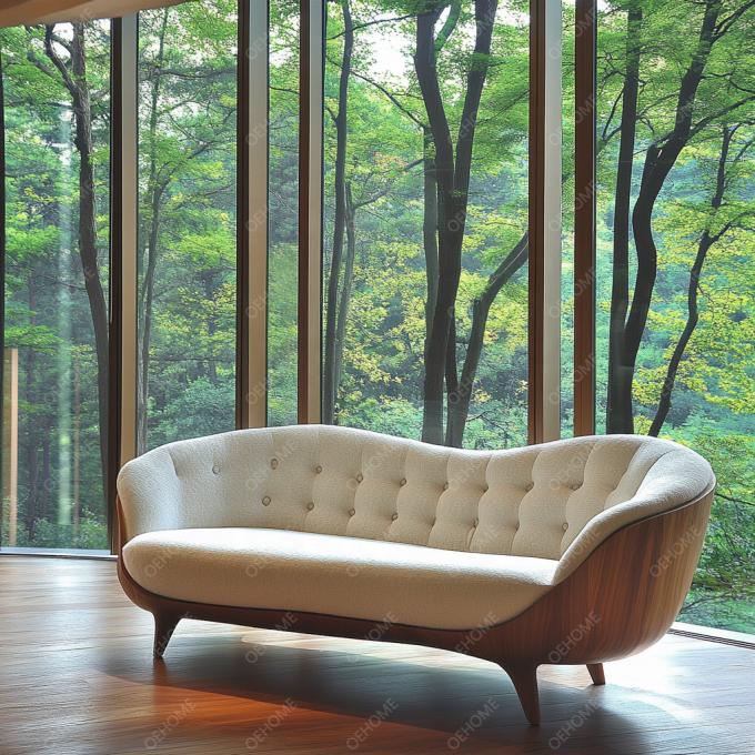 Aanpasbare Moderne Sofaset met Eenvoudige Woonkamer Kunst Houten Poten en Hoekfunctie om een Ontspannen Sfeer te Creëren 3
