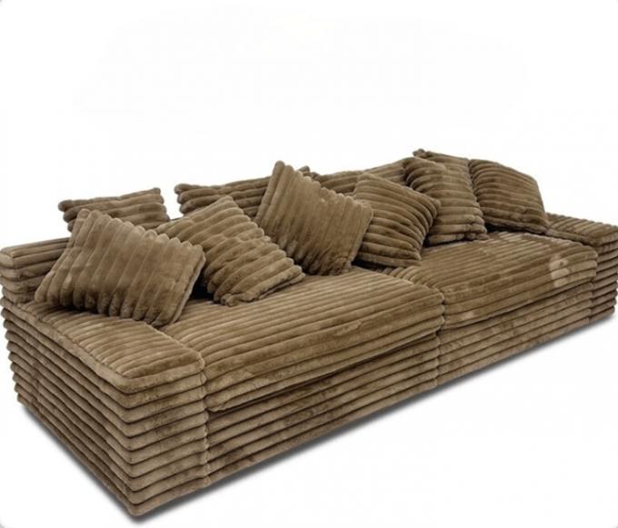 Modern Corduroy Stof Chaise Lounge Loveseat Sofa Set Door-to-Door Cinema Slaap voor hedendaagse woonkamer 5