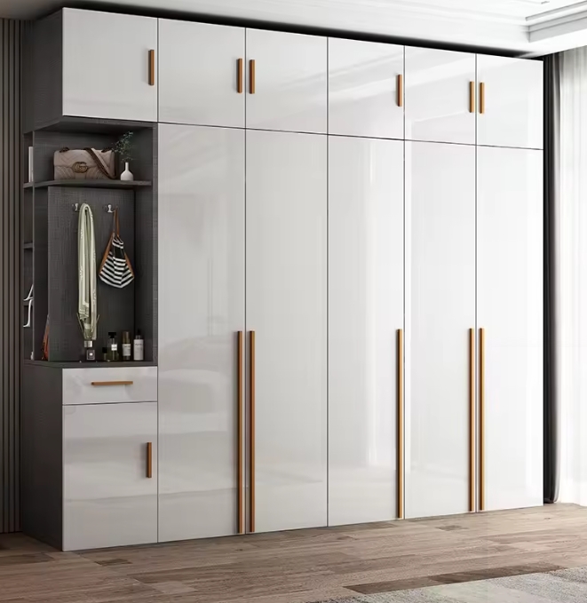 Aangepaste Moderne 2-Deurs MDF Houten Kledingkast Voor Slaapkamer Uitbreidbaar Functioneel 3