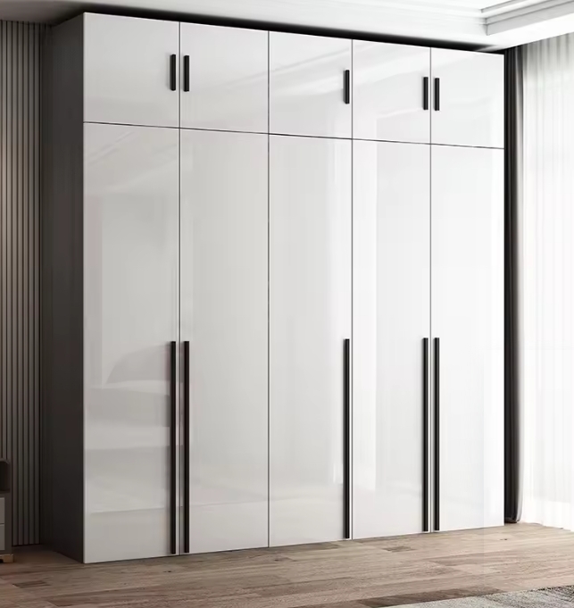 Aangepaste Moderne 2-Deurs MDF Houten Kledingkast Voor Slaapkamer Uitbreidbaar Functioneel 4