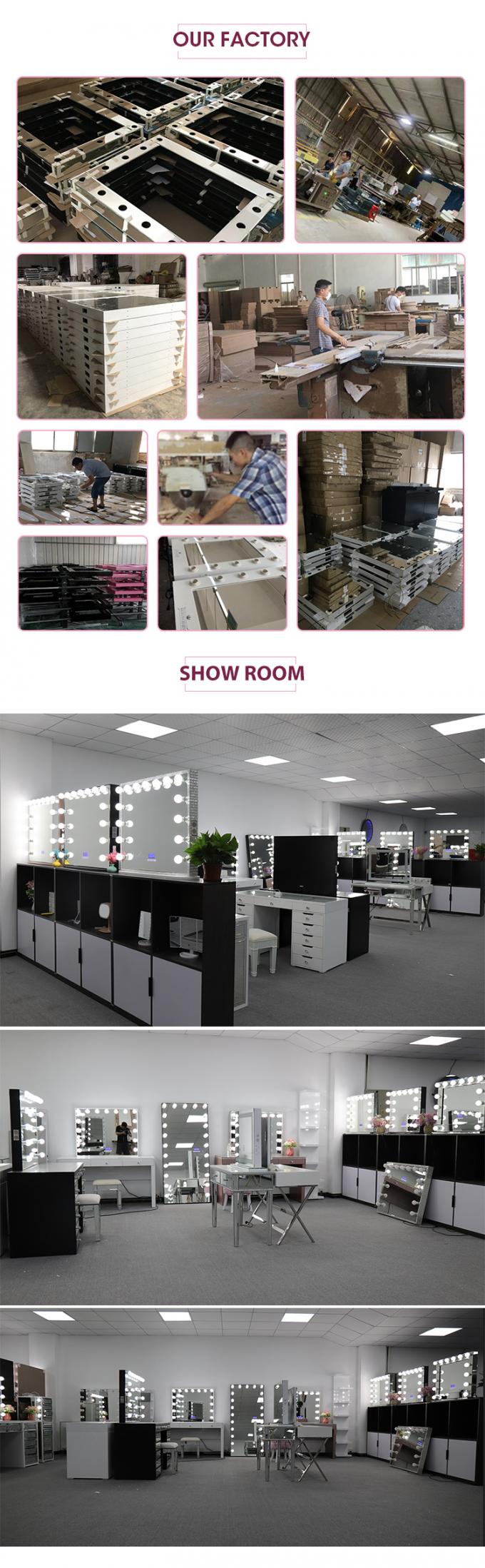 Y Verpakking Moderne kleedkamer Met licht spiegel slaapkamer ijdelheid kleedkamer Make-up Desktop Led spiegels Set lades kleedkamers 23