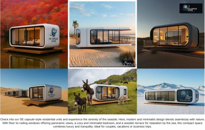 Intelligent System Outdoor Camping Cabin House Mobile Home Space Prefabricated Room Space Capsule 12