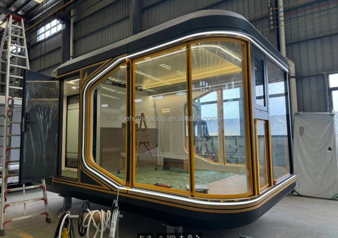 Intelligent System Outdoor Camping Cabin House Mobile Home Space Prefabricated Room Space Capsule 24