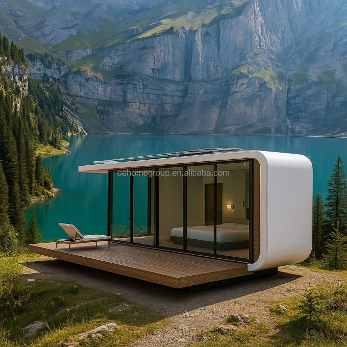 Modulaire 7 Luxe Prefab Steel Smart Tiny Space Capsule Home Prefab Capsule Kamer Hotel Capsule Huis Buiten 3