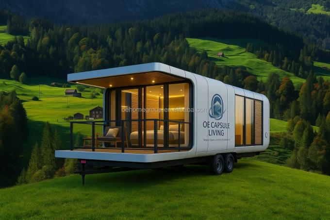 Modulaire 7 Luxe Prefab Steel Smart Tiny Space Capsule Home Prefab Capsule Kamer Hotel Capsule Huis Buiten 6