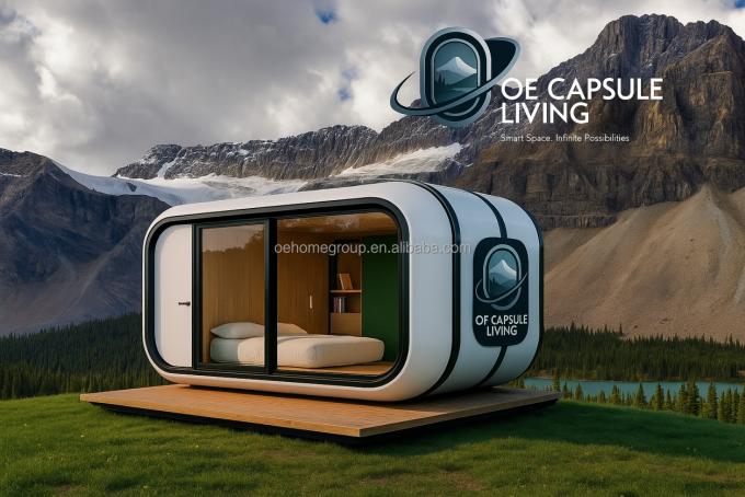 Modulaire 7 Luxe Prefab Steel Smart Tiny Space Capsule Home Prefab Capsule Kamer Hotel Capsule Huis Buiten 7