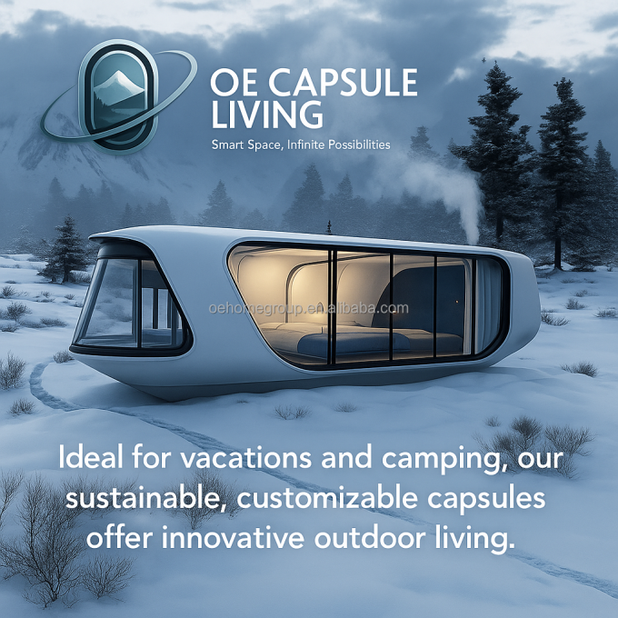 Intelligent System Outdoor Camping Cabin House Mobile Home Space Prefabricated Room Space Capsule 2