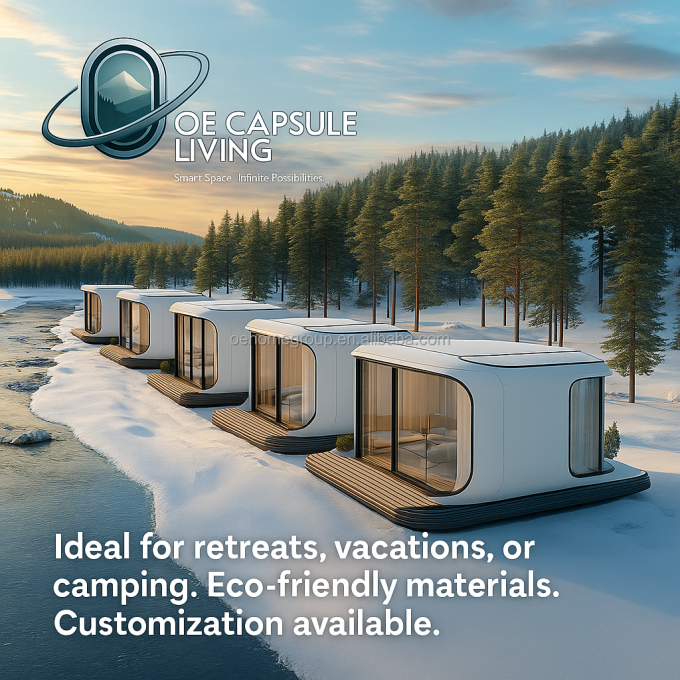 Intelligent System Outdoor Camping Cabin House Mobile Home Space Prefabricated Room Space Capsule 3