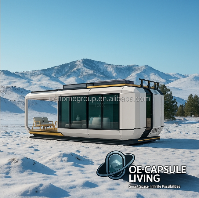 Intelligent System Outdoor Camping Cabin House Mobile Home Space Prefabricated Room Space Capsule 5