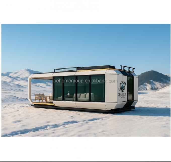 Intelligent System Outdoor Camping Cabin House Mobile Home Space Prefabricated Room Space Capsule 4