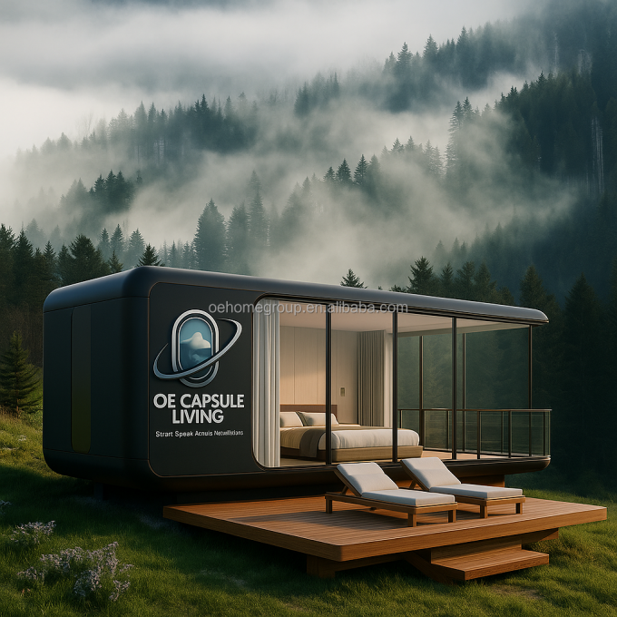 Luxe Prefabricated Modular Houses Holiday Resort Hotel Winddicht Apple Cabin Capsule House 4